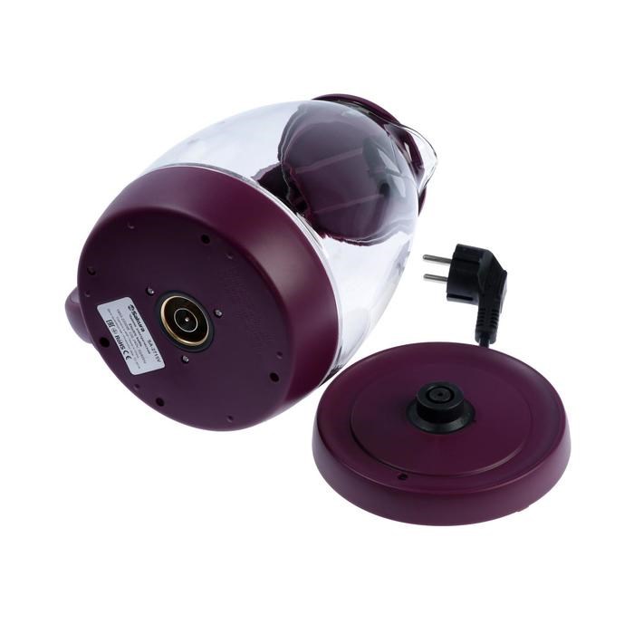 Чайник электрический Sakura SA-2715V, стекло, 1.7 л, 2200 Вт, пурпурный - фото 51402902 Чайник электрический Sakura SA-2715V, стекло, 1.7 л, 2200 Вт, пурпурный - фото 51402902