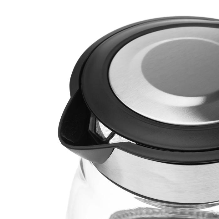 Чайник электрический ENERGY E-282, стекло, 1.7 л, 2200 Вт, серебристый - фото 51402968 Чайник электрический ENERGY E-282, стекло, 1.7 л, 2200 Вт, серебристый - фото 51402968