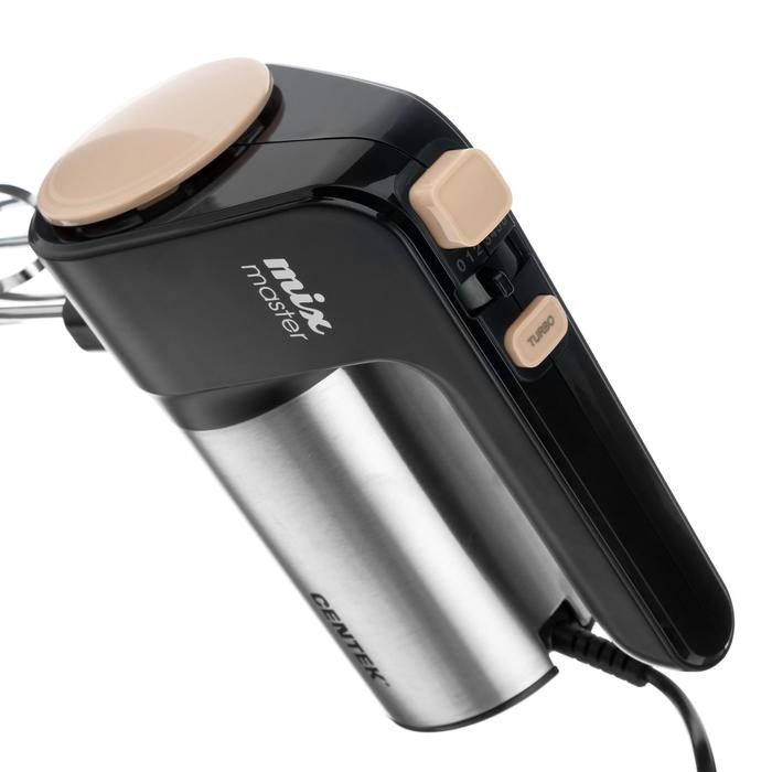 Миксер Centek CT-1123 Beige, ручной, 800 Вт, 6 скоростей, турбо-режим, чёрно-бежевый - фото 51403003 Миксер Centek CT-1123 Beige, ручной, 800 Вт, 6 скоростей, турбо-режим, чёрно-бежевый - фото 51403003