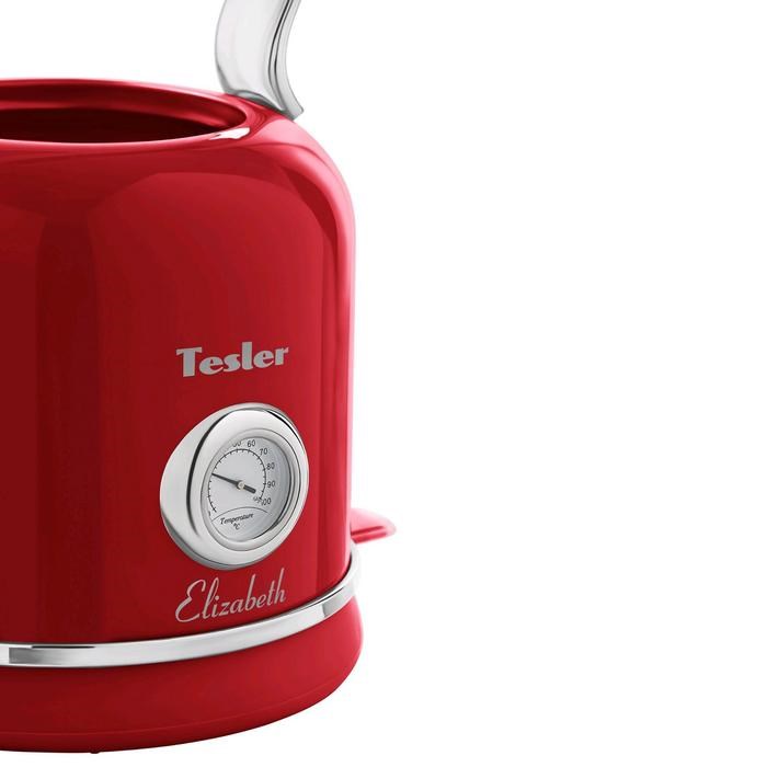 Чайник электрический Tesler KT-1745 RED, металл, 1.7 л, 2200 Вт, ретро, красный - фото 51403149 Чайник электрический Tesler KT-1745 RED, металл, 1.7 л, 2200 Вт, ретро, красный - фото 51403149