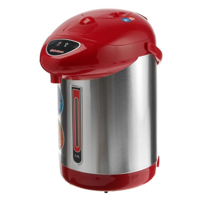 Термопот Sakura SA-352RS, 3 л, 750 Вт, красно-серебристый - фото 51403231 Термопот Sakura SA-352RS, 3 л, 750 Вт, красно-серебристый - фото 51403231