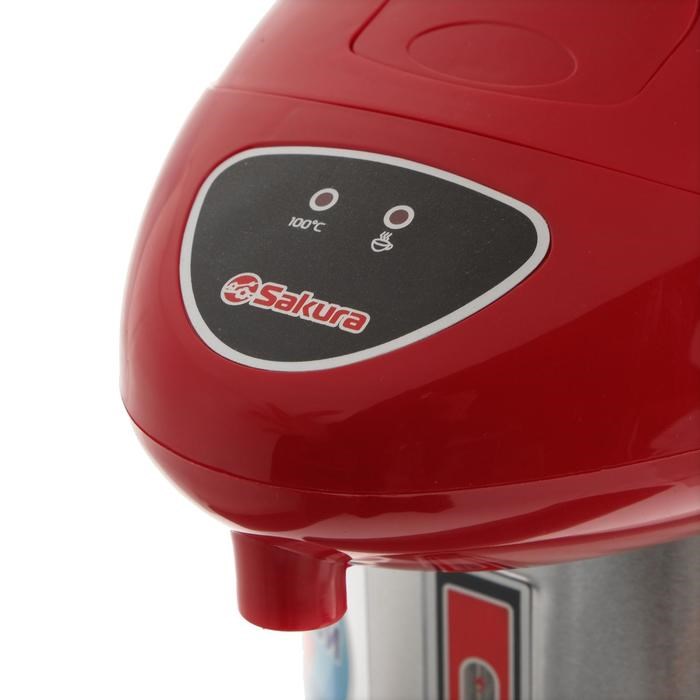 Термопот Sakura SA-352RS, 3 л, 750 Вт, красно-серебристый - фото 51403233 Термопот Sakura SA-352RS, 3 л, 750 Вт, красно-серебристый - фото 51403233