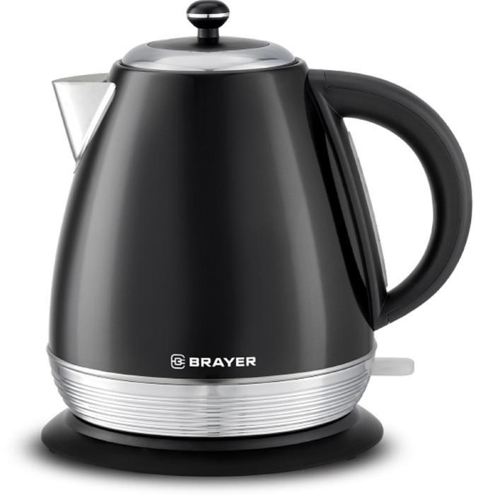 Чайник электрический BRAYER BR1006, металл, 1.7 л, 2200 Вт, автоотключение, чёрный - фото 51403440 Чайник электрический BRAYER BR1006, металл, 1.7 л, 2200 Вт, автоотключение, чёрный - фото 51403440