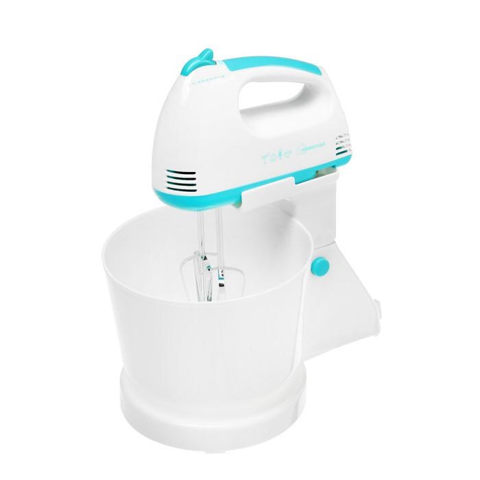 Миксер HOMESTAR HS-2006, стационарный, 150 Вт, 2 л, 7 скоростей, бело-бирюзовый - фото 51403573 Миксер HOMESTAR HS-2006, стационарный, 150 Вт, 2 л, 7 скоростей, бело-бирюзовый - фото 51403573