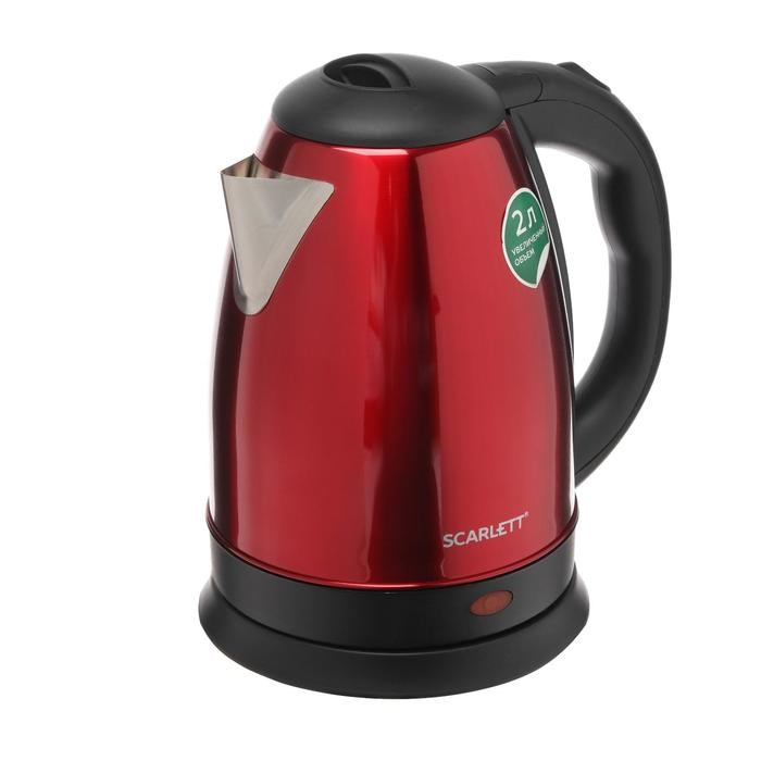 Чайник электрический Scarlett SC-EK21S76, металл, 2 л, 1800 Вт, красный - фото 51403710 Чайник электрический Scarlett SC-EK21S76, металл, 2 л, 1800 Вт, красный - фото 51403710