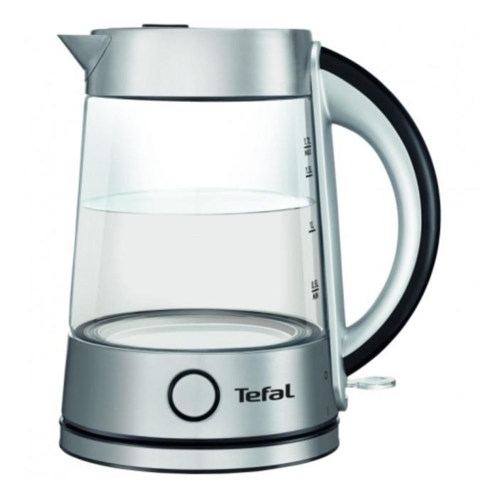 Чайник электрический Tefal KI760D30, стекло, 1.7 л, 2400 Вт, серебристый - фото 51403769 Чайник электрический Tefal KI760D30, стекло, 1.7 л, 2400 Вт, серебристый - фото 51403769