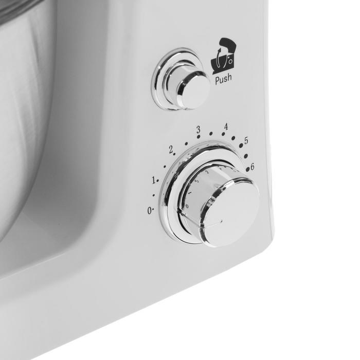 Миксер Sakura SA-6327W, планетарный, 1000 Вт, 3.5 л, 6 скоростей, 3 насадки, белый - фото 51403974 Миксер Sakura SA-6327W, планетарный, 1000 Вт, 3.5 л, 6 скоростей, 3 насадки, белый - фото 51403974
