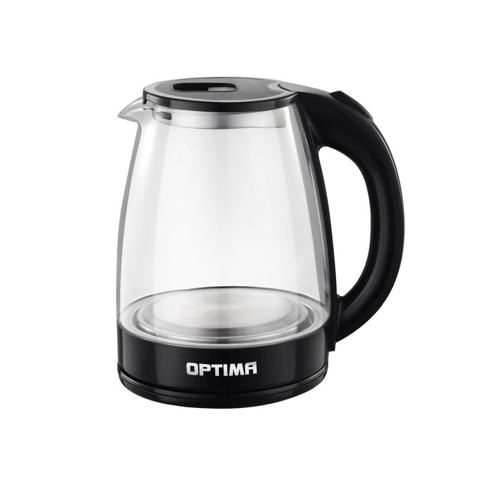 Чайник электрический OPTIMA EK-1832G, стекло, 1.8 л, 2200 Вт, чёрный - фото 51404547 Чайник электрический OPTIMA EK-1832G, стекло, 1.8 л, 2200 Вт, чёрный - фото 51404547