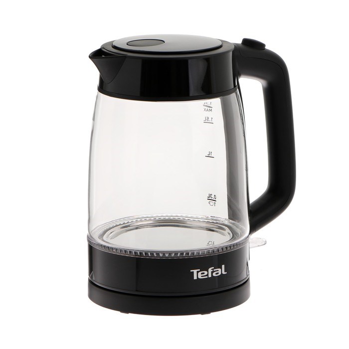 Чайник электрический Tefal KI840830, стекло, 1.7 л, 2200 Вт, чёрный - фото 51404560 Чайник электрический Tefal KI840830, стекло, 1.7 л, 2200 Вт, чёрный - фото 51404560