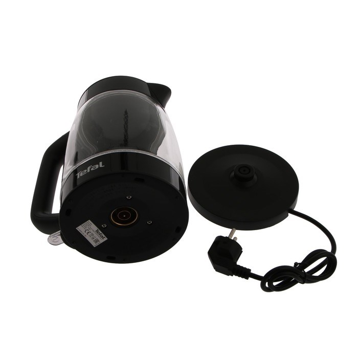 Чайник электрический Tefal KI840830, стекло, 1.7 л, 2200 Вт, чёрный - фото 51404567 Чайник электрический Tefal KI840830, стекло, 1.7 л, 2200 Вт, чёрный - фото 51404567