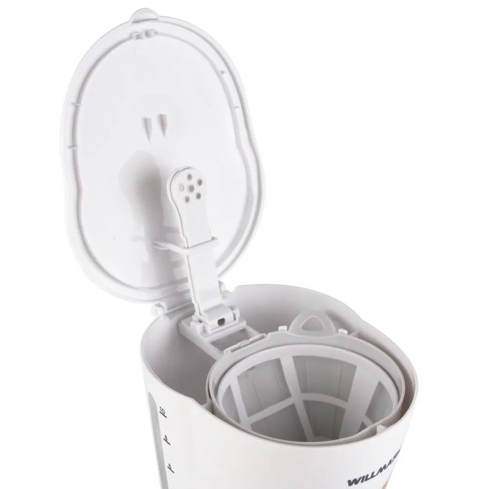 Кофеварка WILLMARK WCM-1350D, капельная, 900 Вт, 1.2 л, белая - фото 51404738 Кофеварка WILLMARK WCM-1350D, капельная, 900 Вт, 1.2 л, белая - фото 51404738