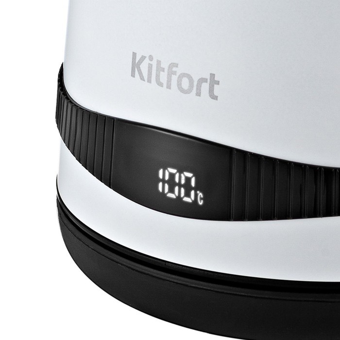 Чайник электрический Kitfort KT-6121-2, металл, 1.7 л, 2200 Вт, регулировка t°, белый - фото 51404870 Чайник электрический Kitfort KT-6121-2, металл, 1.7 л, 2200 Вт, регулировка t°, белый - фото 51404870