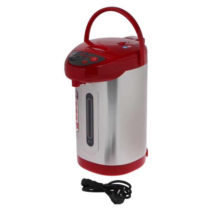 Термопот Sakura SA-345RS, 4.2 л, 750 Вт, 3 способа подачи воды, серо-красный - фото 51404967 Термопот Sakura SA-345RS, 4.2 л, 750 Вт, 3 способа подачи воды, серо-красный - фото 51404967