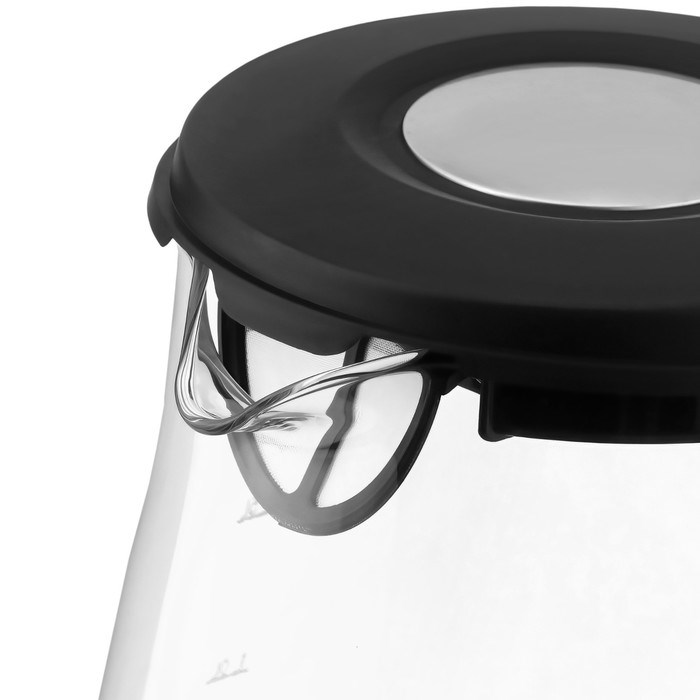 Чайник электрический Vitek VT-7077 MC, стекло, 1.7 л, 2200 Вт, чёрно-серебристый - фото 51405130 Чайник электрический Vitek VT-7077 MC, стекло, 1.7 л, 2200 Вт, чёрно-серебристый - фото 51405130