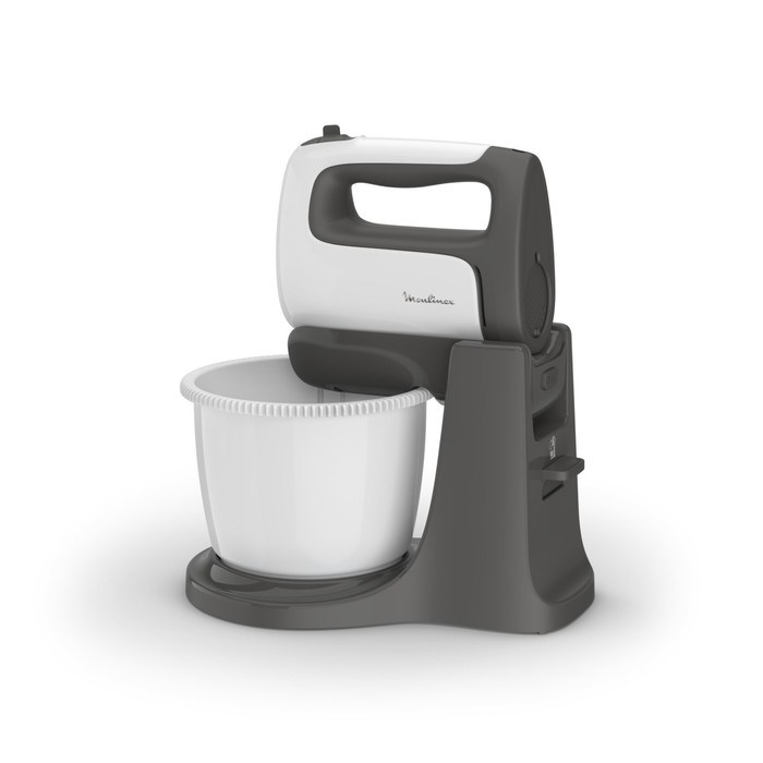 Миксер Moulinex HM464110, стационарный, 500 Вт, 5 скоростей, 4 насадки, бело-серый - фото 51405232 Миксер Moulinex HM464110, стационарный, 500 Вт, 5 скоростей, 4 насадки, бело-серый - фото 51405232