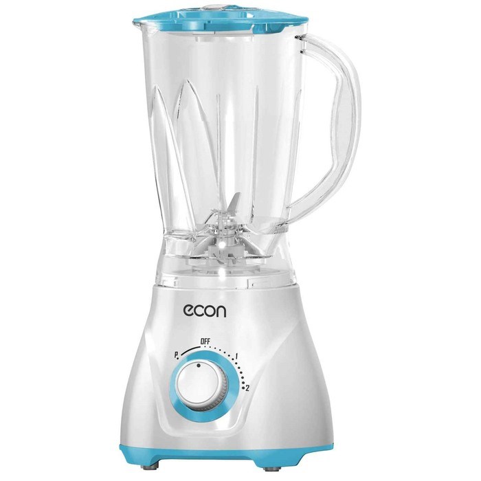 Блендер Econ ECO-555SB, 500 Вт, 1.5 л, 2 скорости, бело-голубой - фото 51405299 Блендер Econ ECO-555SB, 500 Вт, 1.5 л, 2 скорости, бело-голубой - фото 51405299