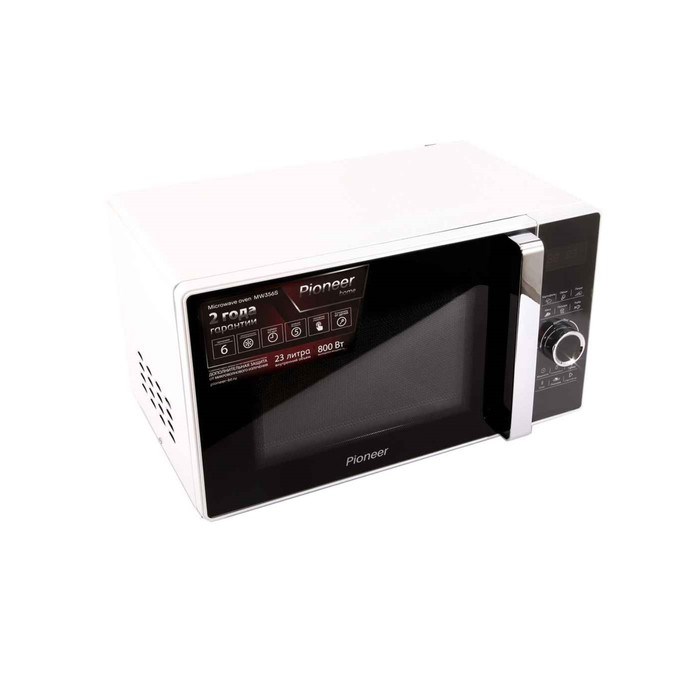 Микроволновая печь Pioneer MW356S, 800 Вт, 6 программ, сенсор, 23 л, чёрно-белая - фото 51405424 Микроволновая печь Pioneer MW356S, 800 Вт, 6 программ, сенсор, 23 л, чёрно-белая - фото 51405424