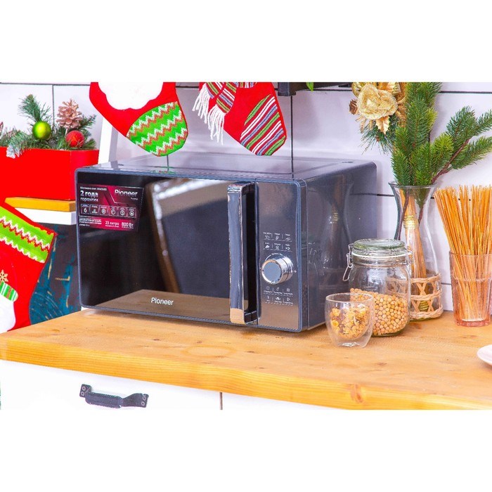 Микроволновая печь Pioneer MW358S, 800 Вт, 6 программ, сенсор, 23 л, цвет графит - фото 51405435 Микроволновая печь Pioneer MW358S, 800 Вт, 6 программ, сенсор, 23 л, цвет графит - фото 51405435