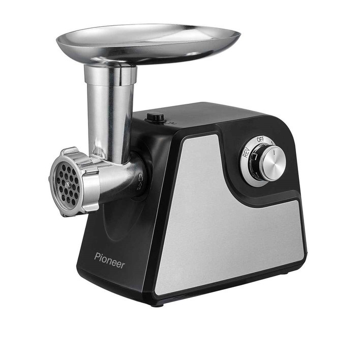 Мясорубка электрическая Pioneer MG104, 1800 Вт, реверс, 2 скорости, чёрно-серебристая - фото 51405584 Мясорубка электрическая Pioneer MG104, 1800 Вт, реверс, 2 скорости, чёрно-серебристая - фото 51405584