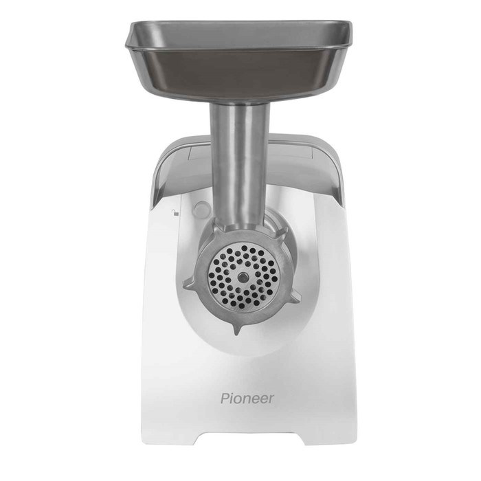 Мясорубка электрическая Pioneer MG120, 2000 Вт, реверс, 1 скорость, бело-серая - фото 51405612 Мясорубка электрическая Pioneer MG120, 2000 Вт, реверс, 1 скорость, бело-серая - фото 51405612