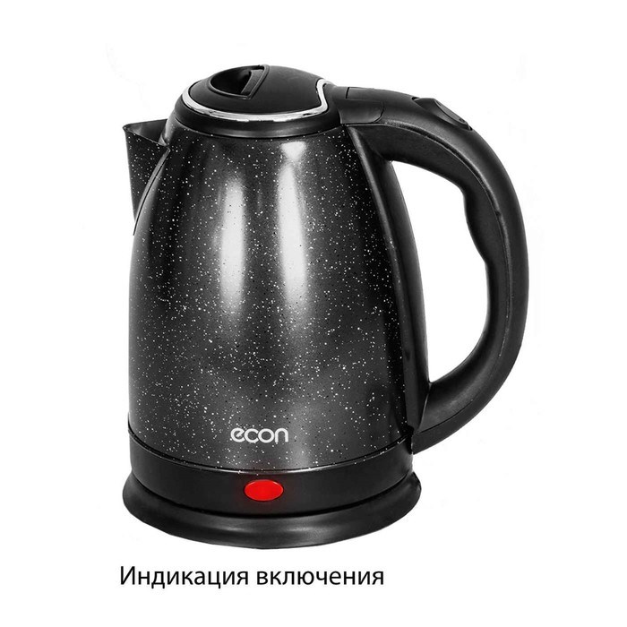 Чайник электрический Econ ECO-1891KE, 1500 Вт, нержавеющая сталь, 1.8 л, чёрный - фото 51405736 Чайник электрический Econ ECO-1891KE, 1500 Вт, нержавеющая сталь, 1.8 л, чёрный - фото 51405736