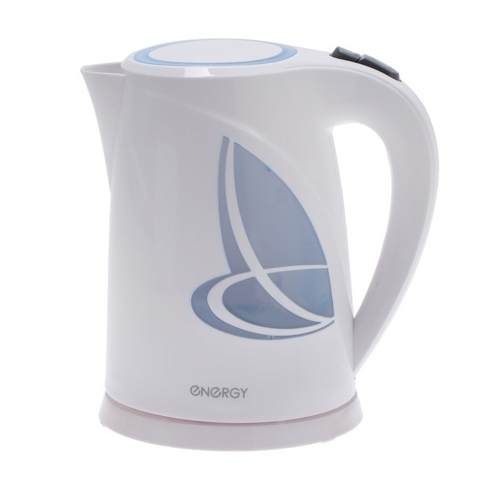Чайник электрический ENERGY E-211, пластик, 1.8 л, 2200 Вт, бело-голубой - фото 51405842 Чайник электрический ENERGY E-211, пластик, 1.8 л, 2200 Вт, бело-голубой - фото 51405842