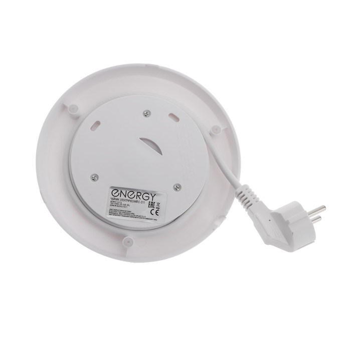 Чайник электрический ENERGY E-211, пластик, 1.8 л, 2200 Вт, бело-голубой - фото 51405847 Чайник электрический ENERGY E-211, пластик, 1.8 л, 2200 Вт, бело-голубой - фото 51405847