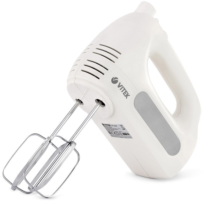 Миксер Vitek VT-1426 W, ручной, 500 Вт, 6 скоростей, белый - фото 51406065 Миксер Vitek VT-1426 W, ручной, 500 Вт, 6 скоростей, белый - фото 51406065