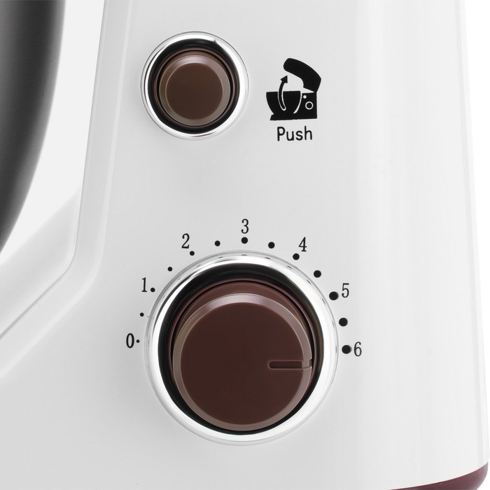 Кухонная машина Vitek VT-1433, 900 Вт, 4 л, 6 скоростей, 3 насадки, бело-коричневая - фото 51406074 Кухонная машина Vitek VT-1433, 900 Вт, 4 л, 6 скоростей, 3 насадки, бело-коричневая - фото 51406074