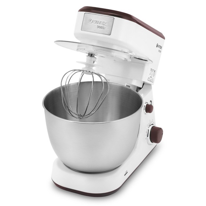 Кухонная машина Vitek VT-1433, 900 Вт, 4 л, 6 скоростей, 3 насадки, бело-коричневая - фото 51406076 Кухонная машина Vitek VT-1433, 900 Вт, 4 л, 6 скоростей, 3 насадки, бело-коричневая - фото 51406076