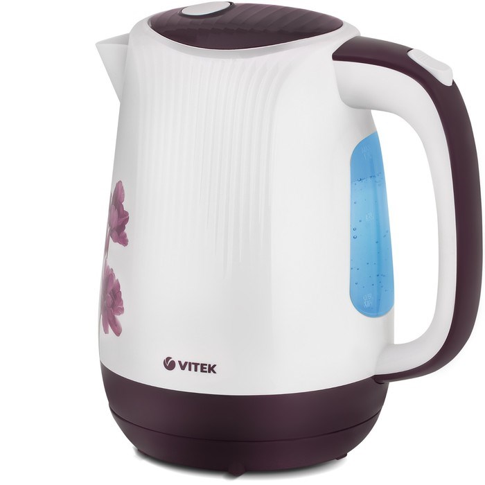 Чайник электрический Vitek VT-7061, пластик, 1.7 л, 2200 Вт, бело-фиолетовый с рисунком - фото 51406127 Чайник электрический Vitek VT-7061, пластик, 1.7 л, 2200 Вт, бело-фиолетовый с рисунком - фото 51406127