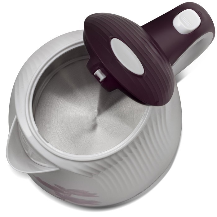 Чайник электрический Vitek VT-7061, пластик, 1.7 л, 2200 Вт, бело-фиолетовый с рисунком - фото 51406128 Чайник электрический Vitek VT-7061, пластик, 1.7 л, 2200 Вт, бело-фиолетовый с рисунком - фото 51406128