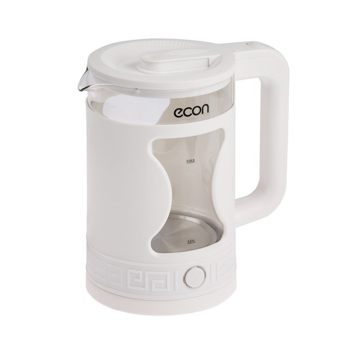 Чайник электрический Econ ECO-1505KE, 1500 Вт, стекло, 1.5 л, белый - фото 51406283 Чайник электрический Econ ECO-1505KE, 1500 Вт, стекло, 1.5 л, белый - фото 51406283