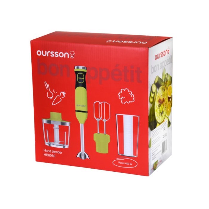 Погружной блендер Oursson HB8060/GA, цвет зеленое яблоко - фото 51406348 Погружной блендер Oursson HB8060/GA, цвет зеленое яблоко - фото 51406348