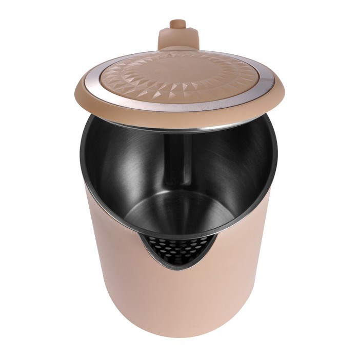 Чайник электрический Centek CT-0020, пластик, колба металл, 1.7 л, 2200 Вт, бежевый - фото 51406438 Чайник электрический Centek CT-0020, пластик, колба металл, 1.7 л, 2200 Вт, бежевый - фото 51406438