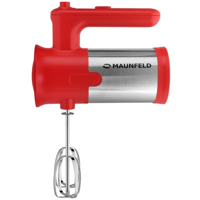 Миксер MAUNFELD MF-321R, ручной, 300 Вт, 5 скоростей, 4 насадки, красный - фото 51406513 Миксер MAUNFELD MF-321R, ручной, 300 Вт, 5 скоростей, 4 насадки, красный - фото 51406513