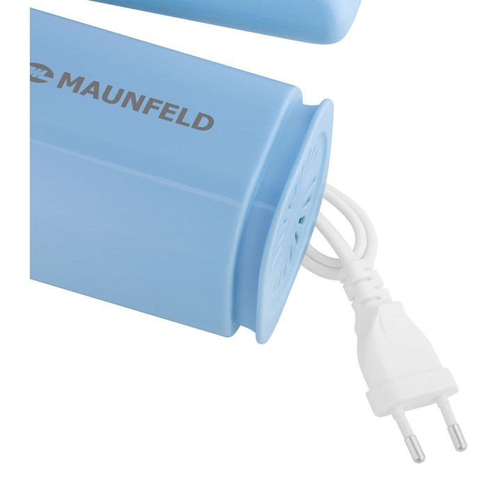 Миксер MAUNFELD MF-331BL, ручной, 300 Вт, 8 скоростей, 4 насадки, голубой - фото 51406536 Миксер MAUNFELD MF-331BL, ручной, 300 Вт, 8 скоростей, 4 насадки, голубой - фото 51406536