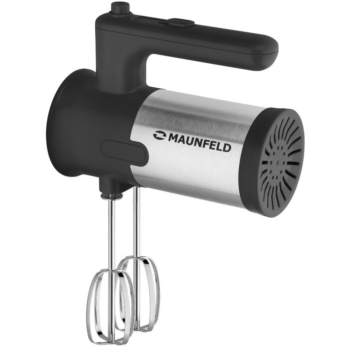 Миксер MAUNFELD MF-321BK, ручной, 300 Вт, 5 скоростей, 4 насадки, чёрный - фото 51406567 Миксер MAUNFELD MF-321BK, ручной, 300 Вт, 5 скоростей, 4 насадки, чёрный - фото 51406567