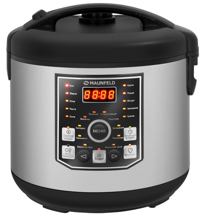 Мультиварка MAUNFELD MPMC-1624S, 860 Вт, 5 л, 21 программа, антипригарное покрытие, серо-чёрная 93 - фото 51406575 Мультиварка MAUNFELD MPMC-1624S, 860 Вт, 5 л, 21 программа, антипригарное покрытие, серо-чёрная 93 - фото 51406575