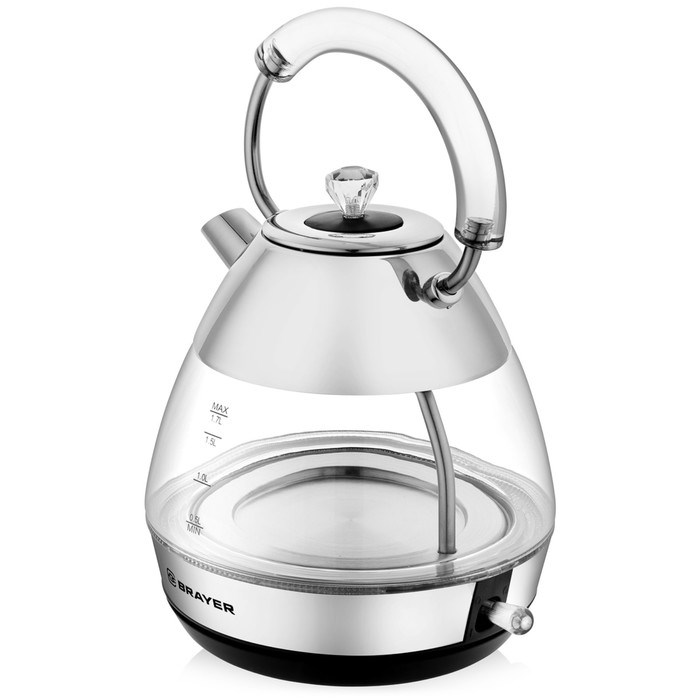 Чайник электрический BRAYER 1027BR, 2200 Вт, 1,7 л, стеклянный корпус - фото 51406619 Чайник электрический BRAYER 1027BR, 2200 Вт, 1,7 л, стеклянный корпус - фото 51406619