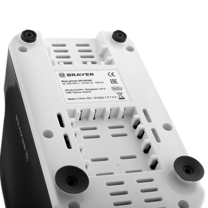 Мясорубка электрическая BRAYER 1603BR-BK, 1500 Вт, 2 диска, отсек для хране - фото 51406738 Мясорубка электрическая BRAYER 1603BR-BK, 1500 Вт, 2 диска, отсек для хране - фото 51406738