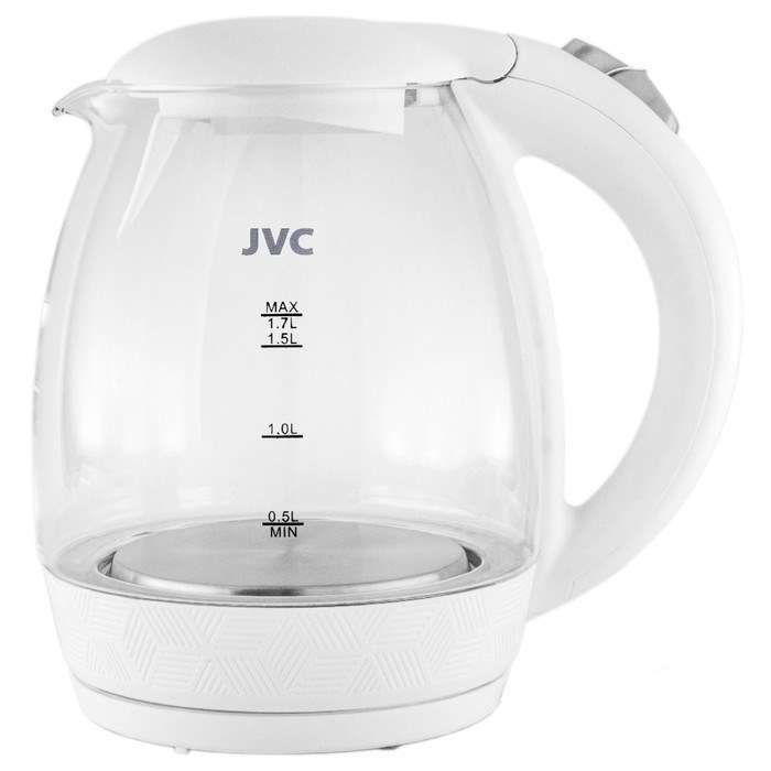 Чайник электрический jvc JK-KE1514, стеклянный, 2200 Вт, 1.7 л, белый - фото 51406933 Чайник электрический jvc JK-KE1514, стеклянный, 2200 Вт, 1.7 л, белый - фото 51406933