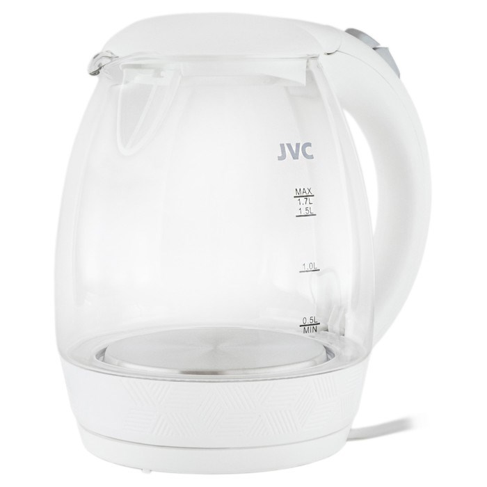 Чайник электрический jvc JK-KE1514, стеклянный, 2200 Вт, 1.7 л, белый - фото 51406934 Чайник электрический jvc JK-KE1514, стеклянный, 2200 Вт, 1.7 л, белый - фото 51406934