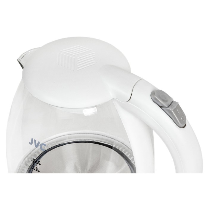 Чайник электрический jvc JK-KE1514, стеклянный, 2200 Вт, 1.7 л, белый - фото 51406941 Чайник электрический jvc JK-KE1514, стеклянный, 2200 Вт, 1.7 л, белый - фото 51406941
