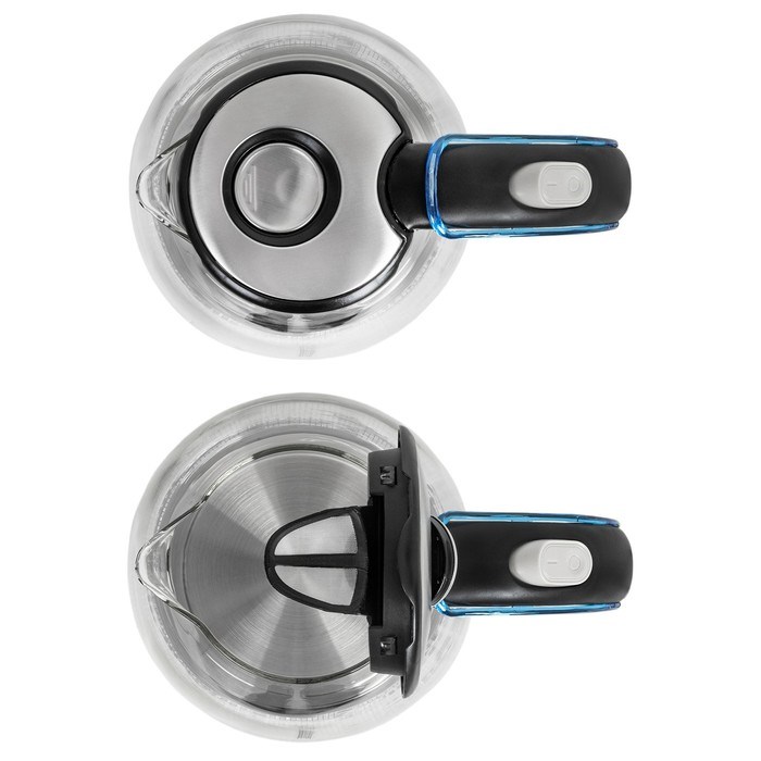 Чайник электрический Pioneer KE806G, стекло, 1.7 л, 2200 Вт, цвет чёрный с синим - фото 51406968 Чайник электрический Pioneer KE806G, стекло, 1.7 л, 2200 Вт, цвет чёрный с синим - фото 51406968