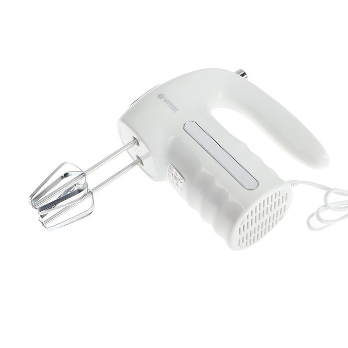 Миксер Vitek VT-1495, ручной, 400 Вт, 5 скоростей, белый - фото 51407293 Миксер Vitek VT-1495, ручной, 400 Вт, 5 скоростей, белый - фото 51407293