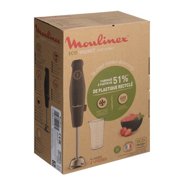 Блендер MOULINEX DD46E810 погружной, 600 Вт, 0.8 л, 2 скорости, черный - фото 51407313 Блендер MOULINEX DD46E810 погружной, 600 Вт, 0.8 л, 2 скорости, черный - фото 51407313
