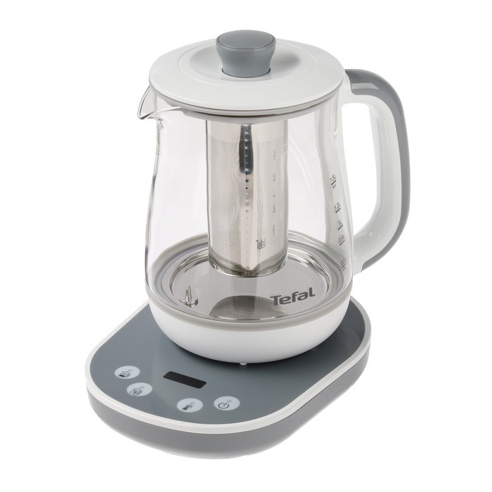 Чайник электрический TEFAL BJ551B10, стекло, 1.5 л, 1430 Вт, регулировка t°, белый - фото 51407316 Чайник электрический TEFAL BJ551B10, стекло, 1.5 л, 1430 Вт, регулировка t°, белый - фото 51407316