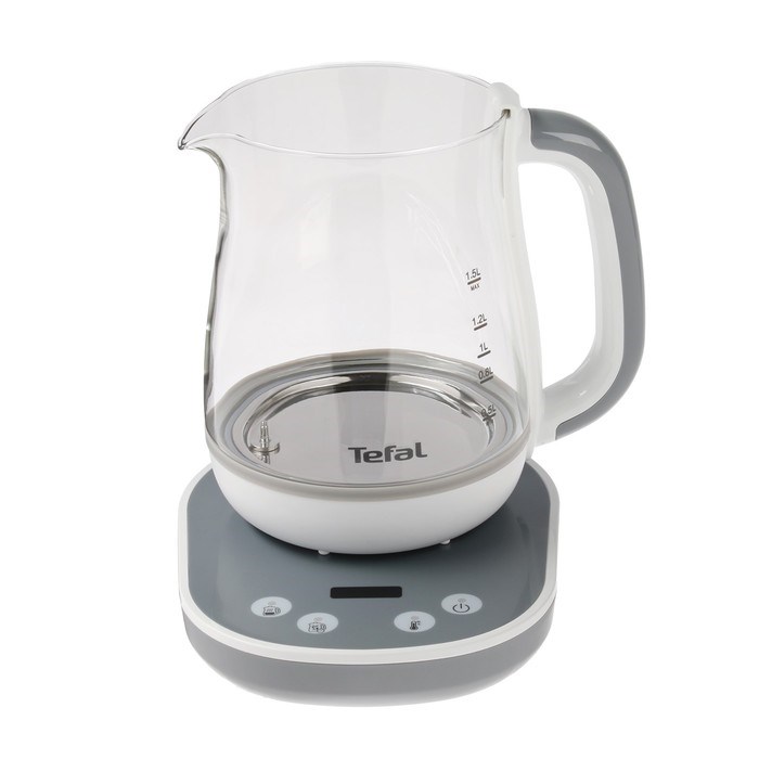 Чайник электрический TEFAL BJ551B10, стекло, 1.5 л, 1430 Вт, регулировка t°, белый - фото 51407320 Чайник электрический TEFAL BJ551B10, стекло, 1.5 л, 1430 Вт, регулировка t°, белый - фото 51407320