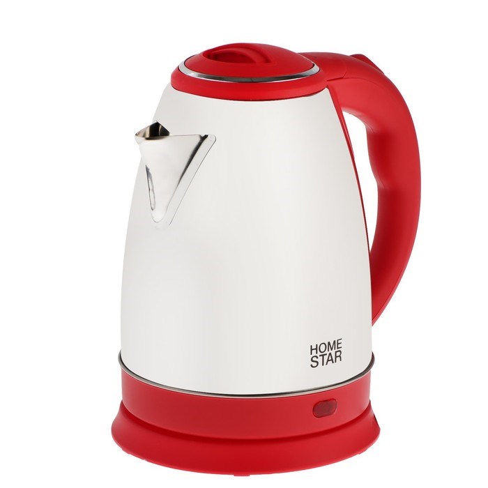 Чайник электрический Homestar HS-1028, металл, 1.8 л, 1500 Вт, серебристо-красный - фото 51407853 Чайник электрический Homestar HS-1028, металл, 1.8 л, 1500 Вт, серебристо-красный - фото 51407853